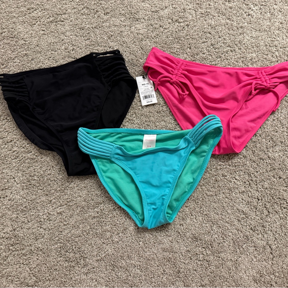 3 Pair of Women’s Bikini Bottoms- Medium